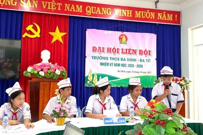 Đại hội Liên đội Trường THCS Ba Dinh – Ba Tô năm học 2025 – 2026