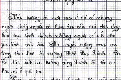 Liên Đội trường THCS Ba Dinh – Ba Tô tổ chức cuộc thi viết về thầy cô và mái trường nhân kỉ niệm 42 năm ngày Nhà giáo Việt Nam 20/11 (20/11/1982 – 20/11/2024) năm học 2024 – 2025